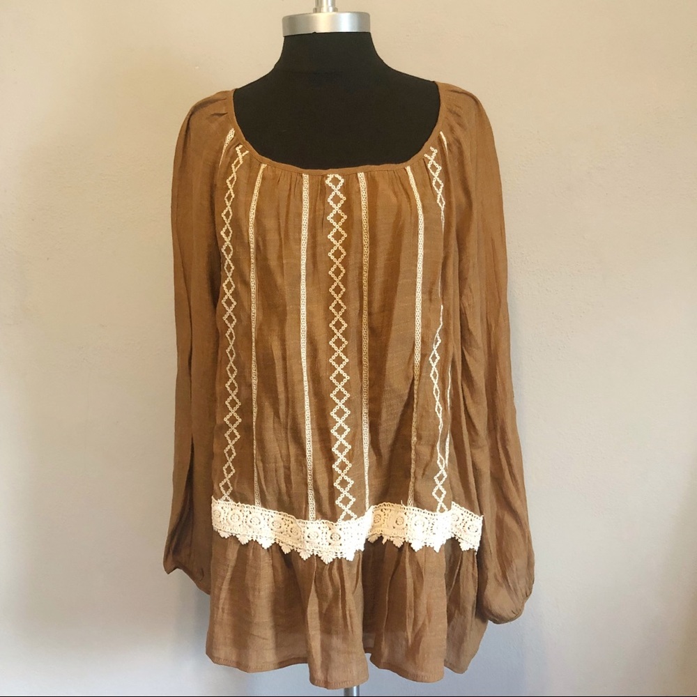 entro Long Sleeve Flow Tunic Boutique Top